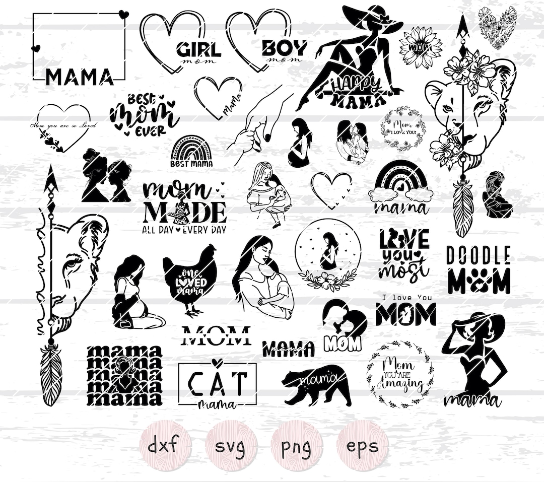 Momma Pattern Svg Mama Svg Bundle, Digital Download Mama Png, Mama Svg Cut File, Mama ...