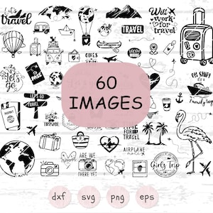 Reise-Svg-Bundle, Mädchenreise zwart-Svg, lustiges Reises svg, Familienausflug, Reisen svg, Reise Clipart, SVG-Dateien für Cricut, Urlaub svg