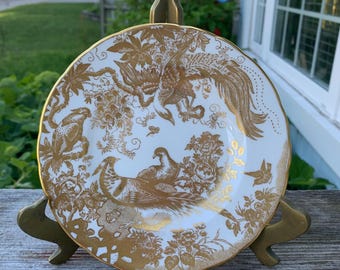 Royal Crown Derby Gold Aves 16,25 cm Brot & Butter Teller. Fine Bone China mit 22K Vergoldung, hergestellt in Großbritannien.
