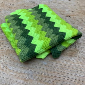 Vintage handmade wool throw blanket