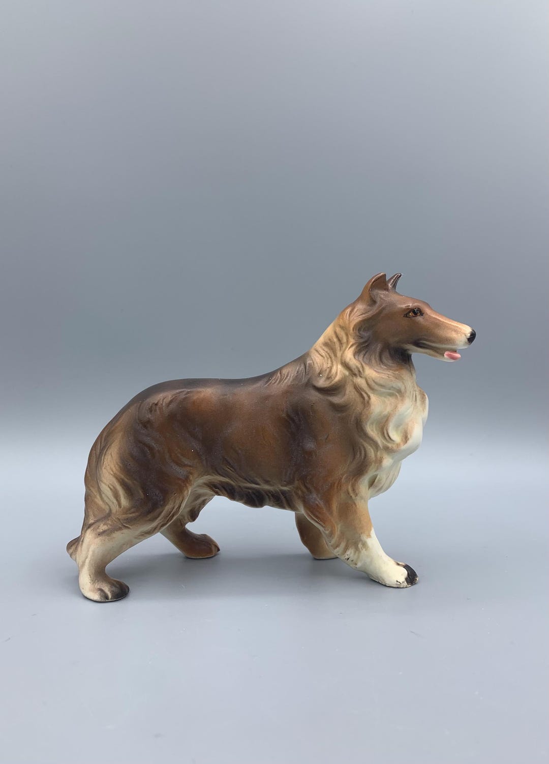 ヴィンテージのラフコリー犬の陶器の置物（日本製） - Etsy 日本