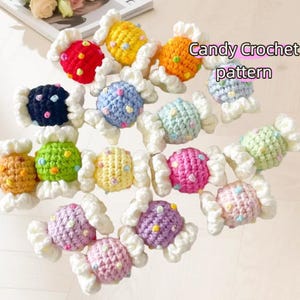 Candy Crochet Pattern PDF • Amigurumi Wrapped Candy Plush • Playful Crochet Food Pattern • Instant Digital Download • Multilingual