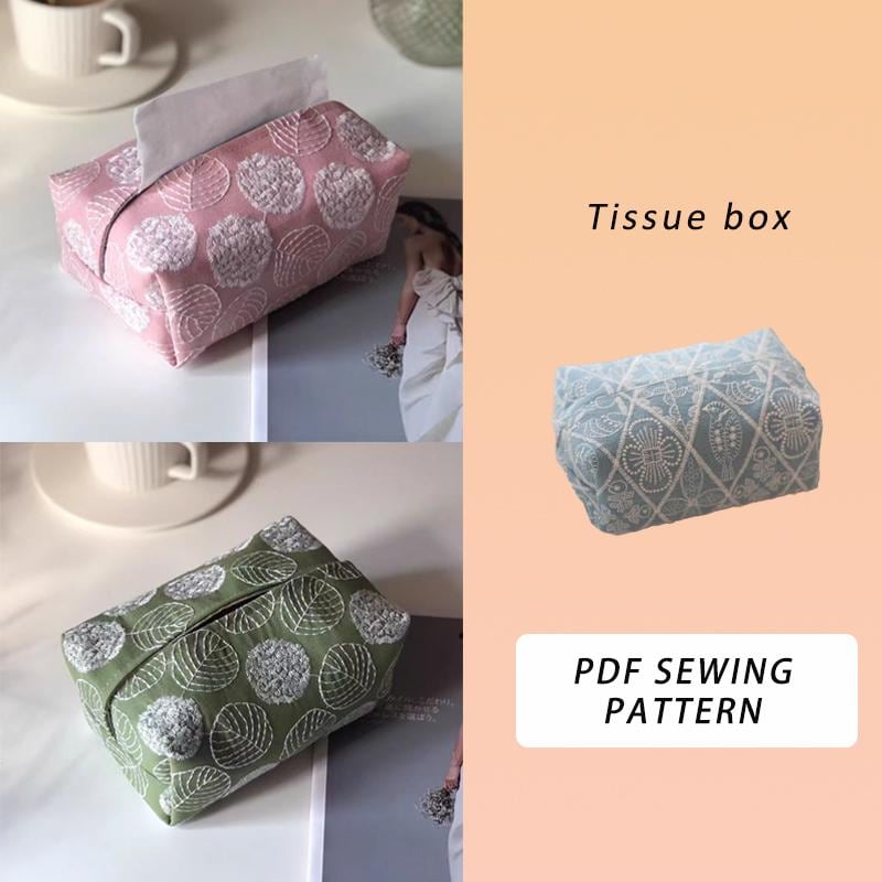 DIY Tissue Box Sewing Pattern, Eco-Friendly Reusable Fabric Tissue Box, PDF Sewing Tutorial