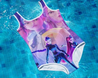 Youth All-Over K-Pop Demon Hunters (HUNTRIX) - Youth Swimsuit