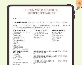 Rheumatoid Arthritis Symptom Tracker – Simple & Effective Way to Monitor Your Symptoms