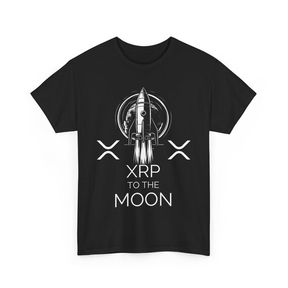 XRP to the moon Unisex Tee, Crypto Currency Shirt, XRP Lover Gift, Heavy Cotton T-Shirt, Blockchain Enthusiast Top