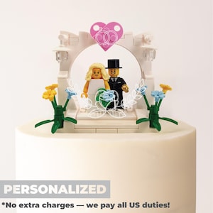 Personalized Wedding Cake Topper: Custom Couple Figurine, Engagement Gift
