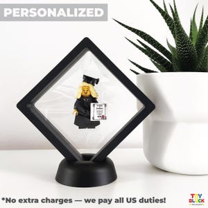 Personalized Graduation Minifigure Frame: Custom Doctor, Pilot, Lawyer Gift
