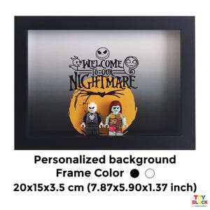 Coppia gotica personalizzata in cornice fatta a mano – Opera d'arte romantica con cornice, regalo personalizzato per anniversario, commemorazione o decorazione per la casa di Halloween