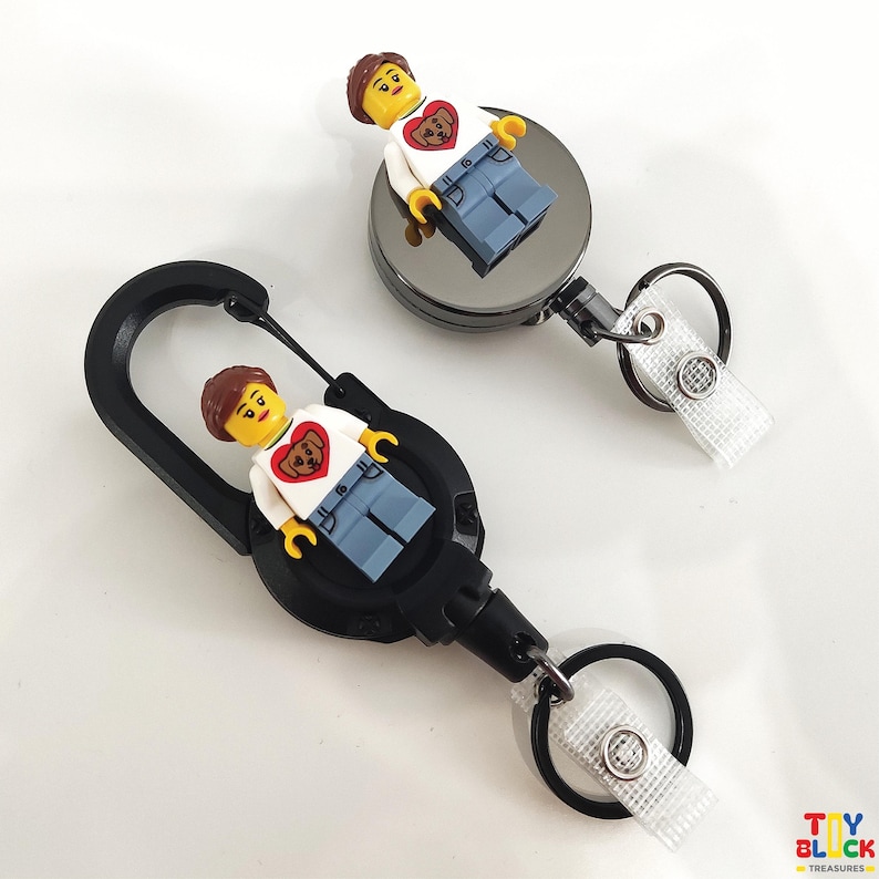 Customizable Figure Keychains Custom Minifigure Keychain: Personalized Retractable Badge Reel - Etsy