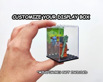 Acryl Minifigur Vitrine mit LED-Option, benutzerdefinierte Sammler Vitrine, Kinderzimmer Lagerung
