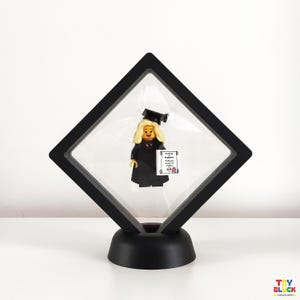 Regalo di laurea personalizzato con minifigure: cornice personalizzata per medico, pilota, avvocato, dottore di ricerca o laureato, regalo per figlio o studente