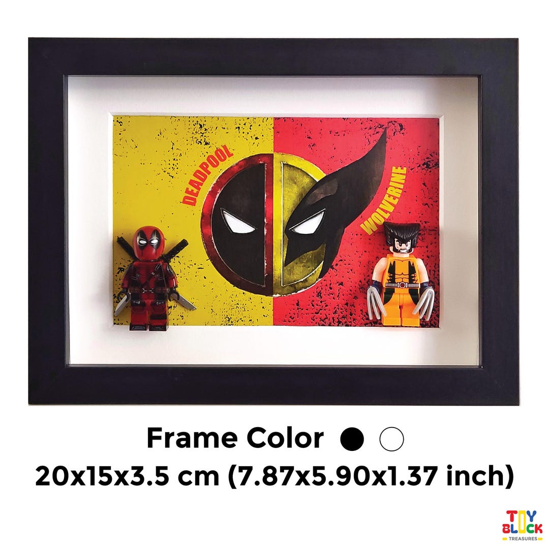 Superhero Minifigure Frame: Unique Game Room Wall Art - Etsy