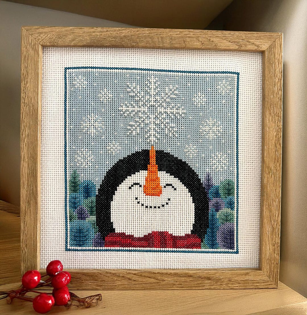 Snowman Christmas Cross Stitch Pattern: Winter Decoration (PDF Pattern ...