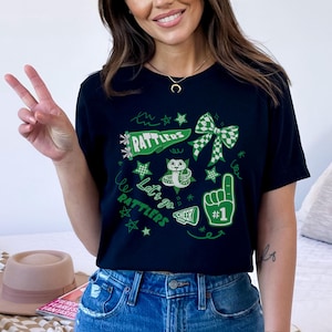 Rattlers School Spirit Tee Personalized Mascot DesignT-Shirt Back to School Game Day Apparel  Team Pride Senior Cheerleading Group Shirt