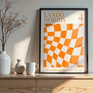 Lando Norris Poster, High-Quality Wall Art, Formula 1 Racing Decor, Perfect Gift for F1 Fans, Printable Wallart, F1 Wallart, LN4, McLaren F1