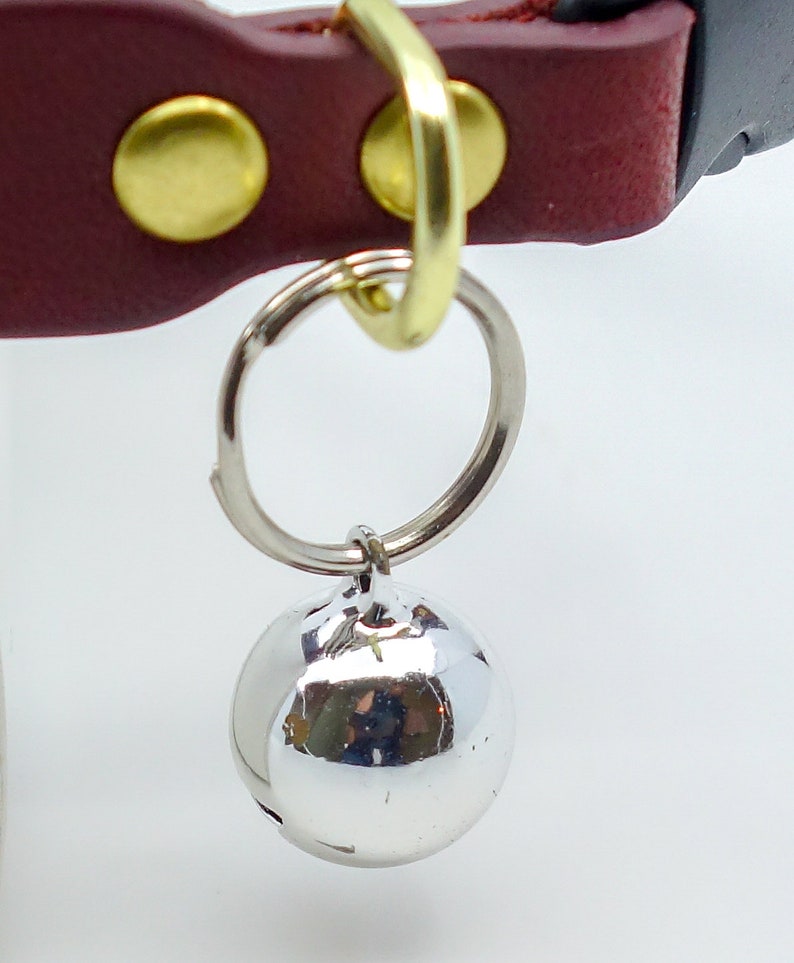 Cat bell upgrade for cat collars is one half inch round with ready to attach ring Jingle cat bell