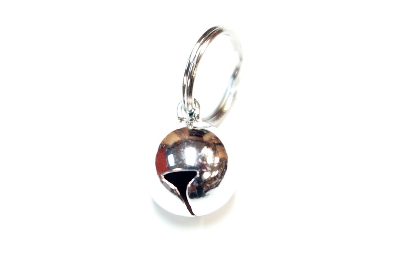 Cat bell upgrade for cat collars is one half inch round with ready to attach ring Jingle cat bell