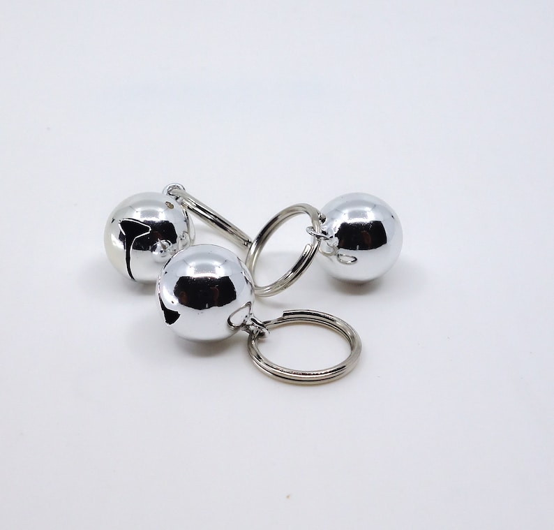 Cat bell upgrade for cat collars is one half inch round with ready to attach ring Jingle cat bell
