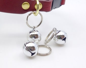 Cat bell upgrade for cat collars is one half inch round with ready to attach ring Jingle cat bell