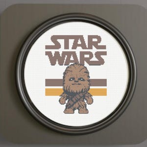 Chewbacca Kreuzstichmuster, Vintage Star Wars Kreuzstichmuster, sofortiger Download