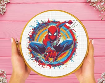 Hero Cross Stitch Pattern , Spider Cross Stitch Pattern,  instant download