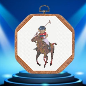 Padrão de ponto cruz de urso de pelúcia, padrão de ponto cruz estilo esportivo, padrão de ponto cruz de cavalo, download instantâneo