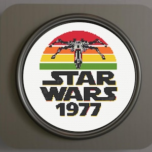 Space Wars 1977 Cross Stitch Pattern , Vintage Space Wars Cross Stitch Pattern,  instant download