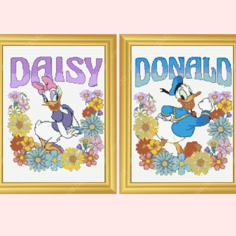 Pattern Daisy Duck Daisy Duck Cross Stitch Pattern - Etsy