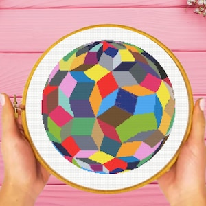 Cube Temperature Cross Stitch Pattern, Temperature Cross Stitch Chart. PDF Instant Download