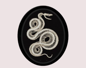 Snake Skeleton Cross Stitch Pattern, instant pdf download