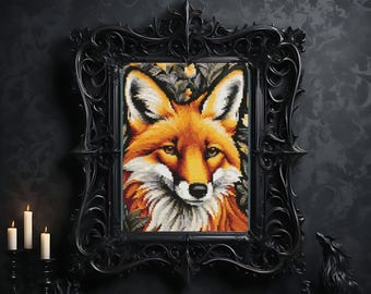 Fox Cross Stitch Pattern , Fox Embroidery, instant pdf download