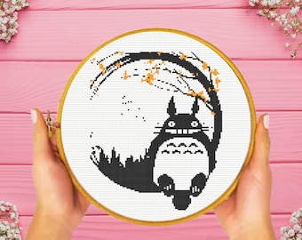 Toto Cross Stitch Pattern - Kawaii, Cute, Aesthetic, Mini