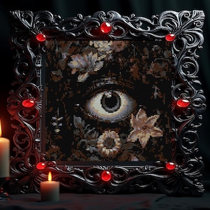 Eye Cross Stitch Pattern , Evil Eye Embroidery, instant pdf download