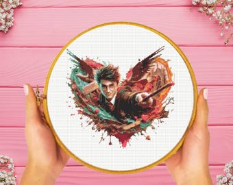 Wizard Cross Stitch Pattern , Magic Cross Stitch Pattern, Owl Cross Stitch Pattaern, instant download
