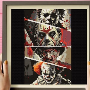 Horror Icons Cross Stitch Pattern - Instant Download