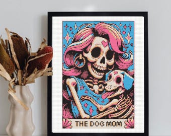 Dog Mom Cross Stitch Pattern, Tarot Card Cross Stitch Pattern, instant pdf download