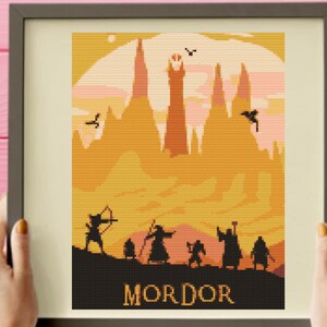 Fantasy Earth Cross Stitch Pattern , Erebor Cross Stitch Pattern, instant download