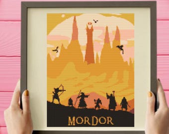 Fantasy Earth Kreuzstichmuster, Erebor Kreuzstichmuster, sofortiger Download