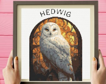 Hedwig Cross Stitch Pattern , Wizard Owl Cross Stitch Pattern, instant download