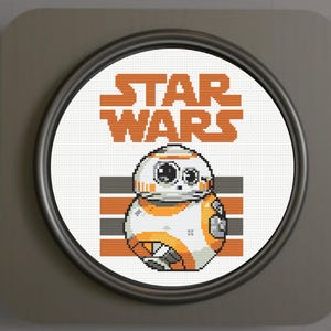 BB-8 Cross Stitch Pattern, Vintage Star Wars, instant PDF download