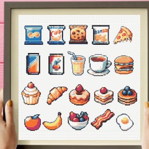 Food Cross Stitch Pattern , Easy and Small Cross Stitch Pattern, instant download