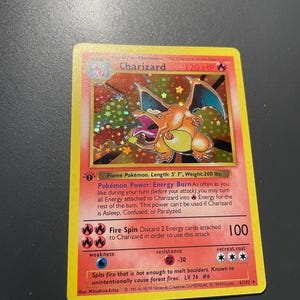 Charizard 1e editie 4/102 - Holografische basisset Shadowless - Graded Slabbed Handmade Proxy Card Pokemon