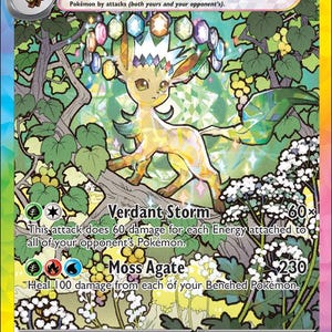Leafeon EX 144/131 Prismatic Evolutions English - Alternatywna alternatywna sztuka - Graded Slabbed Handmade Proxy Card Pokemon Chase Card Grail