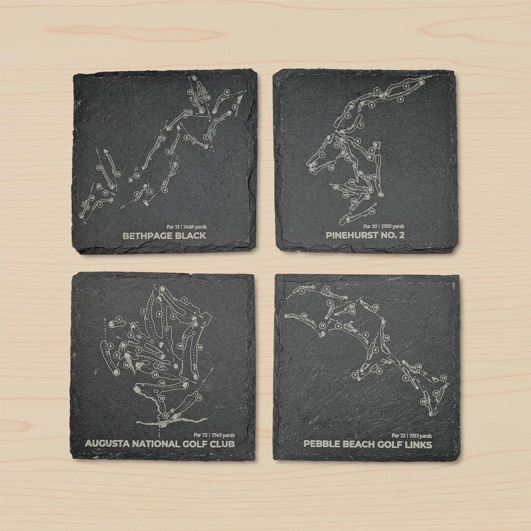 Golf Course Coaster Custom Golf Course Coaster | Map of Any Course Worldwide - Etsy