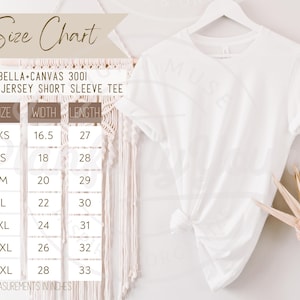 Bella Canvas Size Chart 3001, 3001 Size Chart, Bella Canvas Sizing Tshirt Size Chart, Bella And Canvas 3001 Size Chart, 3001 Bella Canvas
