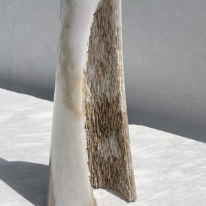 Handcrafted marble candle holder with marble mosaic inlay