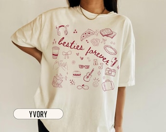 Comfort Colors Custom Besties Forever Shirt, Birthday Gift for Best Friend Tee, Birthday BFF Gift, Friendship, Christmas for Sisters Soul