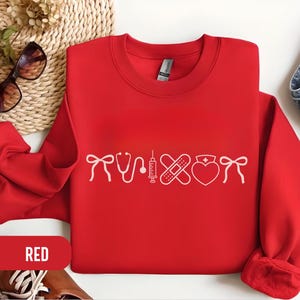 Nurse Coquette Sweatshirt, Nursing Crewneck, Nurse Sweater, RN Shirt, Nurse Graduation Gift, Cute Nurse Appreciation Gift, Nursing Student