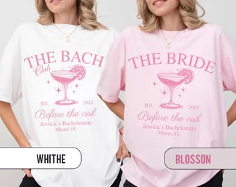 Custom The Bach Club Shirts Comfort Color, Personalized Bachelorette Party Tshirts, Last Toast On The Coast Tee, Bride and Bridesmaid Gifts